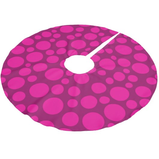Roze polka dot kerstboom rok (Gekanteld)