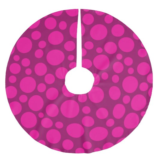 Roze polka dot kerstboom rok (Voorkant)
