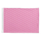 Roze Polka-Dot Meisje Monogram Kussensloop (Achterkant)