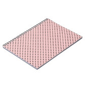 Roze, polka dot notitieboek (Linkerzijde)