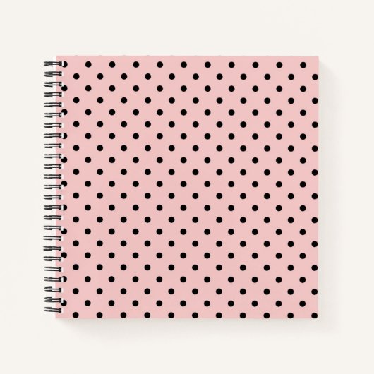 Roze, polka dot notitieboek (Voorkant)