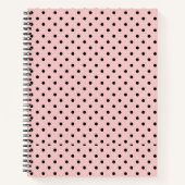 Roze, polka dot notitieboek (Voorkant)