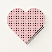Roze, polka dot notitieboek (Achterkant)