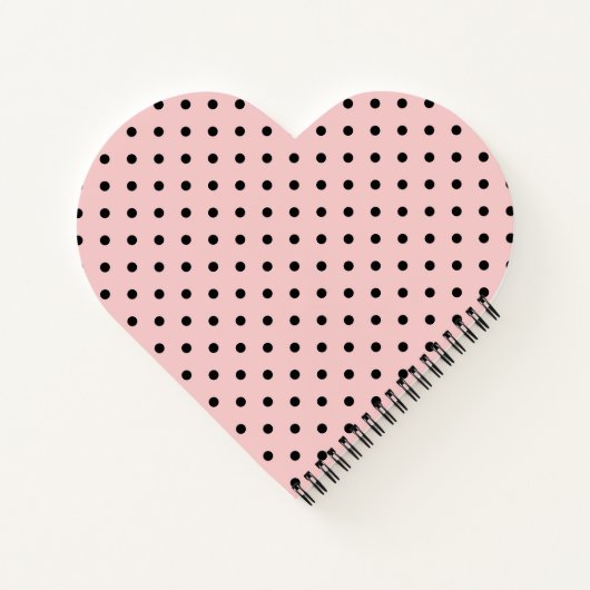 Roze, polka dot notitieboek (Achterkant)