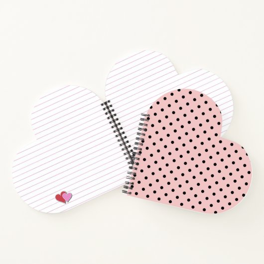 Roze, polka dot notitieboek (Binnen)