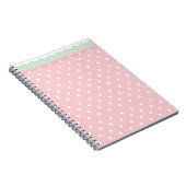 Roze Polka-Dot Notitieboek Journal (Rechterzijde)