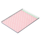 Roze Polka-Dot Notitieboek Journal (Linkerzijde)