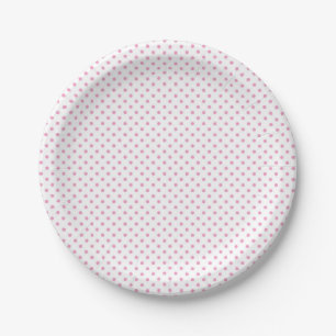 Roze Polka Dot Papieren Borden Bordje