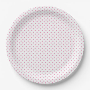 Roze Polka Dot Papieren Borden Papieren Bordje