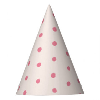Roze Polka Dot Party Pet Feesthoedjes