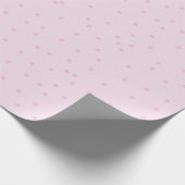 Roze Polka Dot Patroon Minimalistisch Cadeaupapier (Hoek)