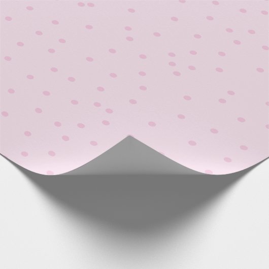 Roze Polka Dot Patroon Minimalistisch Cadeaupapier (Hoek)