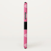 Roze Polka Dot Patroon Monogrammed Case-Mate iPhone Case (Achterkant / rechts)