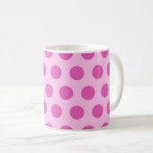Roze polka dot patroon vlekkerige mok (Voorkant rechts)