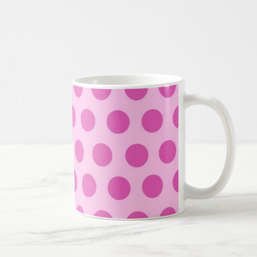 Roze polka dot patroon vlekkerige mok (Rechts)
