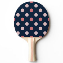 Roze Polka Dot Ping Pong Paddle
