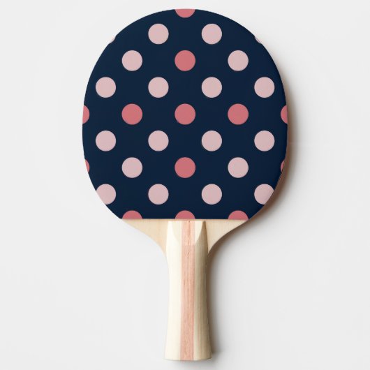 Roze Polka Dot Ping Pong Paddle Tafeltennisbatje (Voorkant)