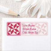 Roze Polka Dot Quilt Etiket (Insitu)