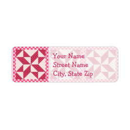 Roze Polka Dot Quilt Etiket