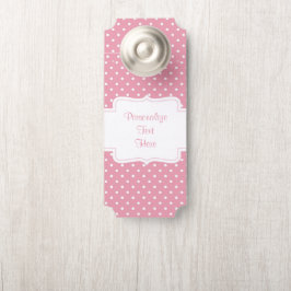  & Roze Polka Dot  Room Deurhanger