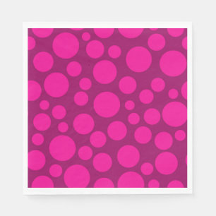 Roze polka dot servetten