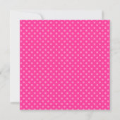 Roze Polka Dot Star van David Bat Mitzvah Square Kaart (Achterkant)