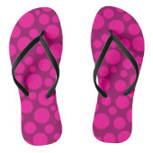Roze polka dot teenslippers (Voetbed)