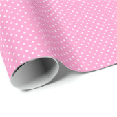 Roze polka dot wrappapier cadeaupapier (Rol Hoek)