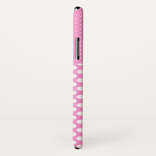 Roze Polka Dots Aangepaste Naam Telefoon Case (Achterkant / rechts)