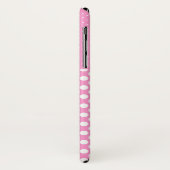 Roze Polka Dots Aangepaste Naam Telefoon Case (Achterkant/links)