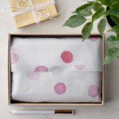 Roze Polka Dots Artisan Waterverf Sweet Multi gebr Tissuepapier (Geschenk)