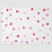Roze Polka Dots Artisan Waterverf Sweet Multi gebr Tissuepapier (Voorkant)