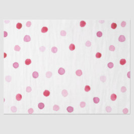 Roze Polka Dots Artisan Waterverf Sweet Multi gebr Tissuepapier