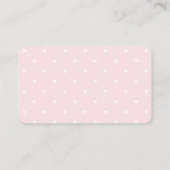 Roze Polka Dots Baby shower Luier Raffle Ticket Informatiekaartje (Achterkant)