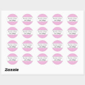 Roze Polka Dots Bachelorette Dank u V05 Ronde Sticker (Vel)