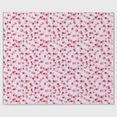 Roze Polka Dots Confetti Feestelijk Patroon Cadeaupapier (Vlak)