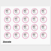 Roze Polka Dots Cowgirl Verjaardags Stickers (Vel)