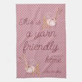 Roze polka dots garen vriendelijk thuis theedoek (Verticaal)
