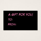 Roze Polka Dots Gift Label Visitekaartjes (Achterkant)