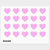 Roze Polka Dots Hart Stickers (Vel)
