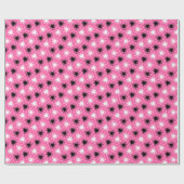 Roze Polka Dots Lace Hearts Cadeaupapier (Vlak)