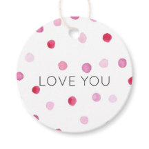 Roze Polka Dots LOVE YOU Sweet Valentijn Fun Gift