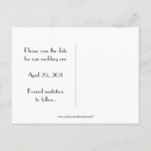 Roze Polka Dots met Bord Groen Save The Date Aankondigingskaart (Achterkant)
