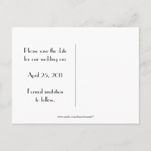 Roze Polka Dots met Bord Groen Save The Date Aankondigingskaart (Achterkant)