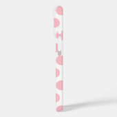 Roze Polka Dots monogrammed Case-Mate iPhone Case (Achterkant / Links)