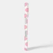 Roze Polka Dots monogrammed Case-Mate iPhone Case (Achterkant / Rechts)