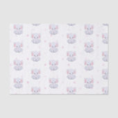 Roze Polka Dots Olifant Tissue Papier (Voorkant)