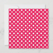 Roze Polka Dots Ribbon Birthday Uitnodiging tot Ki (Achterkant)