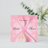 Roze Polka Dots Satijn Vrijgezellenfeest Kaart (Staand voorkant)