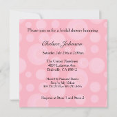 Roze Polka Dots Satijn Vrijgezellenfeest Kaart (Achterkant)